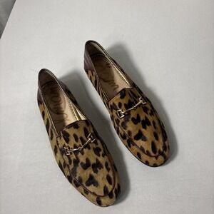 Sam Edelman Loraine Leopard Print Calf Hair Loafers Woman Size 6.5